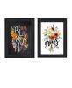 Set Of Two Love and Bloom Black Framed Print Wall Art
