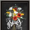 Set Of Two With Grateful Hearts Black Framed Print Wall Art