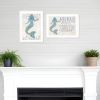 Set Of Two Two Mermaids 2 White Framed Print Wall Art