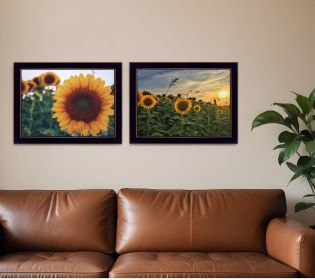 Set Of Two Midwest Living 4 Black Framed Print Wall Art
