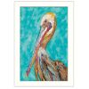 Pelican II White Framed Print Wall Art