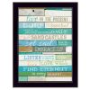 Live in the Present 1 Black Framed Print Wall Art