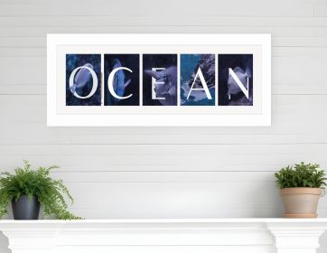 Ocean 2 White Framed Print Wall Art