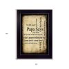 Papa Says Black Framed Print Wall Art