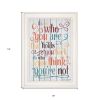 Who You Think You Are 2 White Framed Print Wall Art