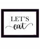 Lets Eat 1 Black Framed Print Kitchen Wall Art