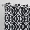 84" Jet Black Trellis Black Out Curtain Panel