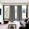 84" Jet Black Trellis Black Out Curtain Panel