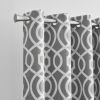 84" Gray Trellis Black Out Window Curtain Panel