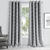 84ï¿½ï¿½ï¿½ Silver Interlock Pattern Window Curtain Panel