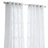 84ï¿½ï¿½ï¿½ White Trellis Pattern Embroidered Window Curtain Panel