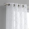 84ï¿½ï¿½ï¿½ White Trellis Pattern Embroidered Window Curtain Panel