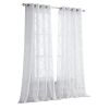 84ï¿½ï¿½ï¿½ White Trellis Pattern Embroidered Window Curtain Panel