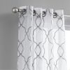 84ï¿½ï¿½ï¿½ Silver Trellis Pattern Embroidered Window Curtain Panel