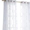 84ï¿½ï¿½ï¿½ Charcoal Trellis Pattern Embroidered Window Curtain Panel