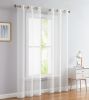 Two 96" White Sprinkled Embellishment Window Curtain Panels