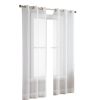 Two 96" White Sprinkled Embellishment Window Curtain Panels