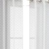 Two 96" Silver Sprinkled Embellishment Window Curtain Panels