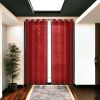 Two 84"  Red Solid Modern Window Panels