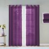 Two 84"  Purple Solid Modern Window Panels