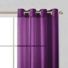 Two 84"  Purple Solid Modern Window Panels