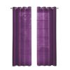 Two 84"  Purple Solid Modern Window Panels