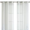 Two 96"  White Velvet Applique Window Panels