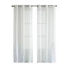 Two 96"  White Velvet Applique Window Panels
