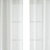 Two 96"  White Velvet Applique Window Panels