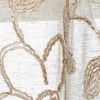 Two 84"  Tan Floral Embroidered Window Panels