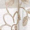 Two 84"  Tan Floral Embroidered Window Panels