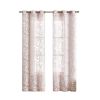 Two 84"  Blush Floral Embroidered Window Panels
