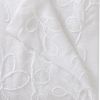 Two 84"  White Floral Embroidered Window Panels