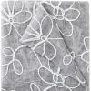 Two 96"  Silver Floral Embroidered Window Panels
