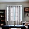 Two 84"  Silver Boho Embroidered Window Panels