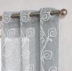Two 84"  Silver Boho Embroidered Window Panels