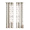 Two 84"  Beige Boho Embroidered Window Panels