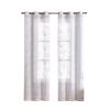 Two 96" White Boho Embroidered Window Panels