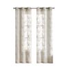 Two 96" Beige Boho Embroidered Window Panels