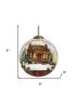 Vintage Christmas at the Cabin Hand Painted Mouth Blown Glass Ornament