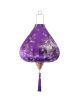Painted Chinese Cloth Lantern Traditional Purple Flowers Home Garden Hanging Decorative Lampshade 14" - Default