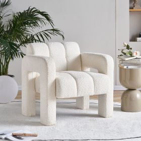 31.10" Wide Boucle Upholstered Accent Chair - as Pic