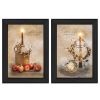 "Light a Candle Collection" 2-Piece Vignette By Robin-Lee Vieira, Printed Wall Art, Ready To Hang Framed Poster, Black Frame - as Pic