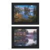 "Cabin Fever Collection" 2-Piece Vignette By Kim Norlien, Printed Wall Art, Ready To Hang Framed Poster, Black Frame - as Pic