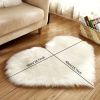 1pc Heart-Shaped Faux Sheepskin Area Rug - Soft and Plush Carpet for Home, Bedroom, Nursery, and Kid's Room - Perfect for Home Decor and Comfort - Red