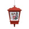 Christmas Hanging Lamp with LED Light and Santa Red 10.6"x10.6"x17.7" - Red