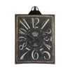 Large Vintage Black Rectangular Wall Clock with White Numerals, Home Decor Accent Clock - as Pic