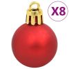112 Piece Christmas Bauble Set Red / Green / Gold Polystyrene - Multicolour