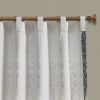 Cotton Printed Curtain Panel with Chenille detail and Lining - as Pic