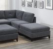 Modular Living Room Furniture Armless Chair Ash Chenille Fabric 1pc Cushion Armless Chair Couch. - as Pic